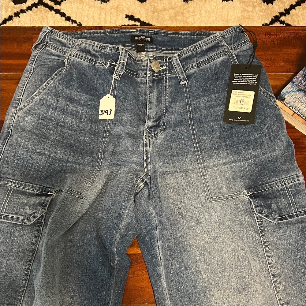 True Religion Vintage Light Blue Carpenter Jeans